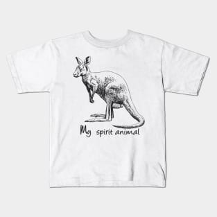 Kangaroo My spirit animal Kids T-Shirt